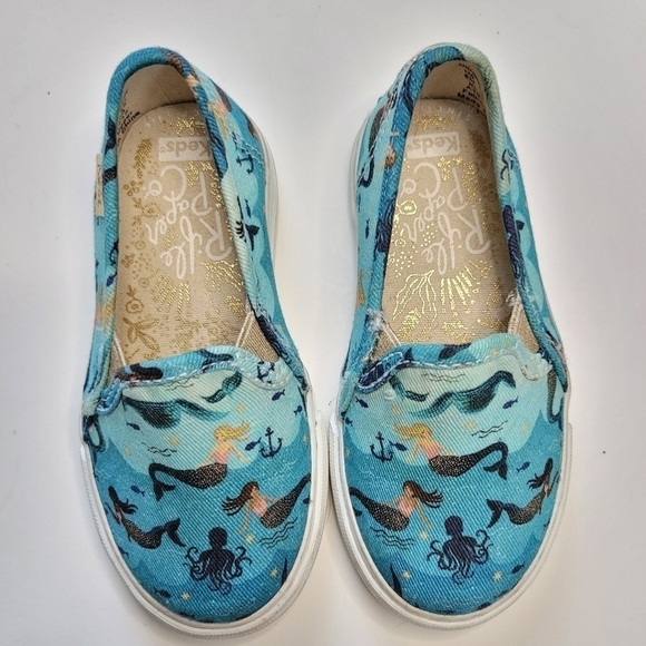 Keds x Rifle Paper Co. Double Decker Slip-On Sneaker MERMAID - Picture 3 of 9
